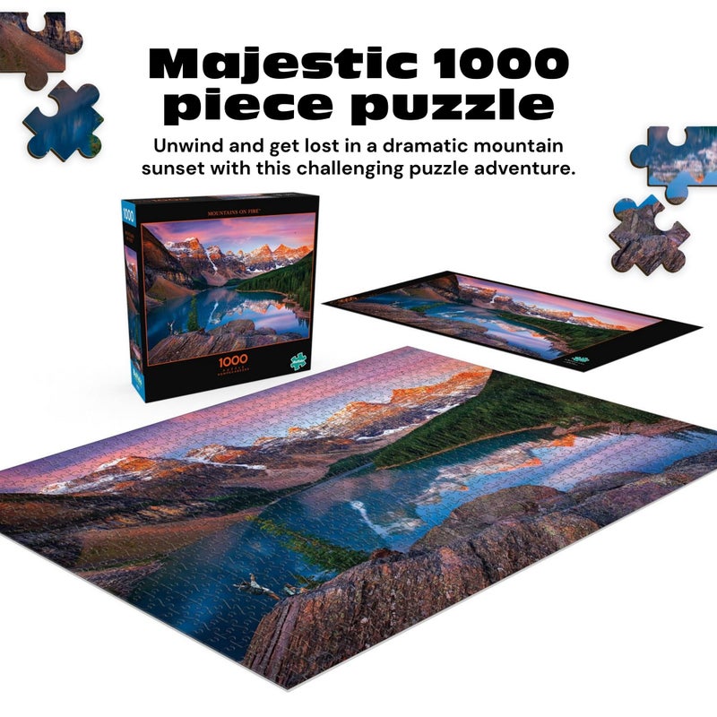 Buffalo Games - Mountains on Fire - Chip Phillips - 1000 Piece Jigsaw Puzzle for Adults - Challenging Mountain Sunset Puzzle Perfect for Game Nights - Finished Size 26.75 x 19.75 - Image 2